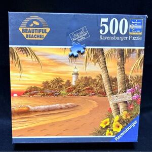 Ravensburger | "Sunset in the Sand" 500pc Jigsaw Puzzle - Complete, No Damage